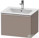 Duravit D-NEO 61x46,2 cm-es, 1 fiókos függesztett szekrény króm fogantyúval, 233663XXX mosdóhoz, matt bazalt DE4261010430000