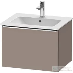   Duravit D-NEO 61x46,2 cm-es, 1 fiókos függesztett szekrény króm fogantyúval, 233663XXX mosdóhoz, matt bazalt DE4261010430000