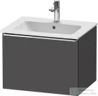 Duravit D-NEO 61x46,2 cm-es, 1 fiókos függesztett szekrény króm fogantyúval, 233663XXX mosdóhoz, matt grafit DE4261010490000