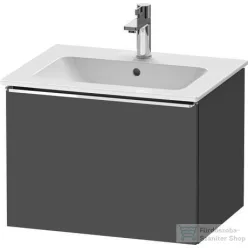   Duravit D-NEO 61x46,2 cm-es, 1 fiókos függesztett szekrény króm fogantyúval, 233663XXX mosdóhoz, matt grafit DE4261010490000