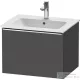 Duravit D-NEO 61x46,2 cm-es, 1 fiókos függesztett szekrény króm fogantyúval, 233663XXX mosdóhoz, matt grafit DE4261010490000