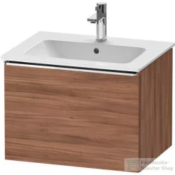   Duravit D-NEO 61x46,2 cm-es, 1 fiókos függesztett szekrény króm fogantyúval, 233663XXX mosdóhoz, matt dió DE4261010790000