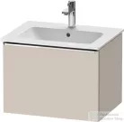 Duravit D-NEO 61x46,2 cm-es, 1 fiókos függesztett szekrény króm fogantyúval, 233663XXX mosdóhoz, matt taupe DE4261010910000