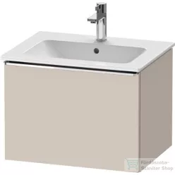   Duravit D-NEO 61x46,2 cm-es, 1 fiókos függesztett szekrény króm fogantyúval, 233663XXX mosdóhoz, matt taupe DE4261010910000