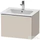 Duravit D-NEO 61x46,2 cm-es, 1 fiókos függesztett szekrény króm fogantyúval, 233663XXX mosdóhoz, matt taupe DE4261010910000
