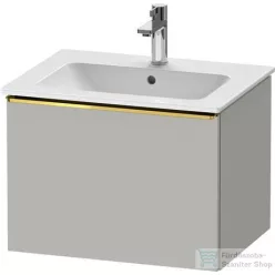   Duravit D-NEO 61x46,2 cm-es, 1 fiókos függesztett szekrény polírozott arany hatású fogantyúval, 233663XXX mosdóhoz, matt betonszürke DE4261034070000
