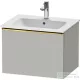 Duravit D-NEO 61x46,2 cm-es, 1 fiókos függesztett szekrény polírozott arany hatású fogantyúval, 233663XXX mosdóhoz, matt betonszürke DE4261034070000