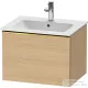 Duravit D-NEO 61x46,2 cm-es, 1 fiókos függesztett szekrény polírozott arany hatású fogantyúval, 233663XXX mosdóhoz, natúr tölgy DE4261034300000