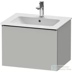   Duravit D-NEO 61x46,2 cm-es, 1 fiókos függesztett szekrény rozsdamentes acél hatású fogantyúval, 233663XXX mosdóhoz, matt betonszürke DE4261070070000