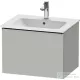 Duravit D-NEO 61x46,2 cm-es, 1 fiókos függesztett szekrény rozsdamentes acél hatású fogantyúval, 233663XXX mosdóhoz, matt betonszürke DE4261070070000