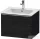 Duravit D-NEO 61x46,2 cm-es, 1 fiókos függesztett szekrény rozsdamentes acél hatású fogantyúval, 233663XXX mosdóhoz, matt fekete tölgy DE4261070160000