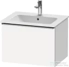 Duravit D-NEO 61x46,2 cm-es, 1 fiókos függesztett szekrény rozsdamentes acél hatású fogantyúval, 233663XXX mosdóhoz, matt fehér DE4261070180000