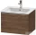 Duravit D-NEO 61x46,2 cm-es, 1 fiókos függesztett szekrény rozsdamentes acél hatású fogantyúval, 233663XXX mosdóhoz, matt sötét dió DE4261070210000