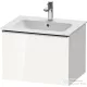 Duravit D-NEO 61x46,2 cm-es, 1 fiókos függesztett szekrény rozsdamentes acél hatású fogantyúval, 233663XXX mosdóhoz, fényes fehér DE4261070220000