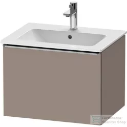   Duravit D-NEO 61x46,2 cm-es, 1 fiókos függesztett szekrény rozsdamentes acél hatású fogantyúval, 233663XXX mosdóhoz, matt bazalt DE4261070430000