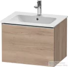 Duravit D-NEO 61x46,2 cm-es, 1 fiókos függesztett szekrény rozsdamentes acél hatású fogantyúval, 233663XXX mosdóhoz, márványos tölgy DE4261070550000