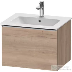   Duravit D-NEO 61x46,2 cm-es, 1 fiókos függesztett szekrény rozsdamentes acél hatású fogantyúval, 233663XXX mosdóhoz, márványos tölgy DE4261070550000