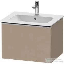   Duravit D-NEO 61x46,2 cm-es, 1 fiókos függesztett szekrény rozsdamentes acél hatású fogantyúval, 233663XXX mosdóhoz, matt len DE4261070750000