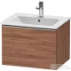 Duravit D-NEO 61x46,2 cm-es, 1 fiókos függesztett szekrény rozsdamentes acél hatású fogantyúval, 233663XXX mosdóhoz, matt dió DE4261070790000