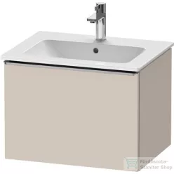   Duravit D-NEO 61x46,2 cm-es, 1 fiókos függesztett szekrény rozsdamentes acél hatású fogantyúval, 233663XXX mosdóhoz, matt taupe DE4261070910000
