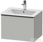 Duravit D-NEO 61x46,2 cm-es, 1 fiókos függesztett szekrény fekete fogantyúval, 233663XXX mosdóhoz, matt betonszürke DE42610BD070000