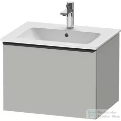   Duravit D-NEO 61x46,2 cm-es, 1 fiókos függesztett szekrény fekete fogantyúval, 233663XXX mosdóhoz, matt betonszürke DE42610BD070000