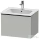 Duravit D-NEO 61x46,2 cm-es, 1 fiókos függesztett szekrény fekete fogantyúval, 233663XXX mosdóhoz, matt betonszürke DE42610BD070000