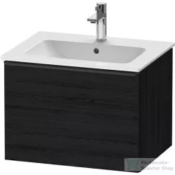   Duravit D-NEO 61x46,2 cm-es, 1 fiókos függesztett szekrény fekete fogantyúval, 233663XXX mosdóhoz, matt fekete tölgy DE42610BD160000
