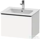 Duravit D-NEO 61x46,2 cm-es, 1 fiókos függesztett szekrény fekete fogantyúval, 233663XXX mosdóhoz, matt fehér DE42610BD180000