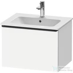   Duravit D-NEO 61x46,2 cm-es, 1 fiókos függesztett szekrény fekete fogantyúval, 233663XXX mosdóhoz, matt fehér DE42610BD180000