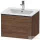 Duravit D-NEO 61x46,2 cm-es, 1 fiókos függesztett szekrény fekete fogantyúval, 233663XXX mosdóhoz, matt sötét dió DE42610BD210000