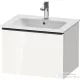Duravit D-NEO 61x46,2 cm-es, 1 fiókos függesztett szekrény fekete fogantyúval, 233663XXX mosdóhoz, fényes fehér DE42610BD220000