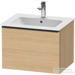   Duravit D-NEO 61x46,2 cm-es, 1 fiókos függesztett szekrény fekete fogantyúval, 233663XXX mosdóhoz, natúr tölgy DE42610BD300000