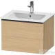 Duravit D-NEO 61x46,2 cm-es, 1 fiókos függesztett szekrény fekete fogantyúval, 233663XXX mosdóhoz, natúr tölgy DE42610BD300000