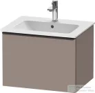 Duravit D-NEO 61x46,2 cm-es, 1 fiókos függesztett szekrény fekete fogantyúval, 233663XXX mosdóhoz, matt bazalt DE42610BD430000