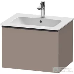   Duravit D-NEO 61x46,2 cm-es, 1 fiókos függesztett szekrény fekete fogantyúval, 233663XXX mosdóhoz, matt bazalt DE42610BD430000