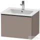 Duravit D-NEO 61x46,2 cm-es, 1 fiókos függesztett szekrény fekete fogantyúval, 233663XXX mosdóhoz, matt bazalt DE42610BD430000