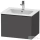 Duravit D-NEO 61x46,2 cm-es, 1 fiókos függesztett szekrény fekete fogantyúval, 233663XXX mosdóhoz, matt grafit DE42610BD490000