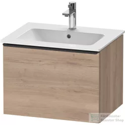   Duravit D-NEO 61x46,2 cm-es, 1 fiókos függesztett szekrény fekete fogantyúval, 233663XXX mosdóhoz, márványos tölgy DE42610BD550000