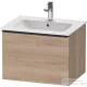 Duravit D-NEO 61x46,2 cm-es, 1 fiókos függesztett szekrény fekete fogantyúval, 233663XXX mosdóhoz, márványos tölgy DE42610BD550000