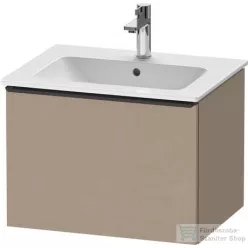   Duravit D-NEO 61x46,2 cm-es, 1 fiókos függesztett szekrény fekete fogantyúval, 233663XXX mosdóhoz, matt len DE42610BD750000