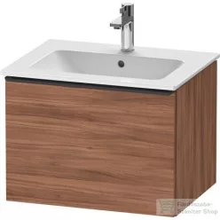   Duravit D-NEO 61x46,2 cm-es, 1 fiókos függesztett szekrény fekete fogantyúval, 233663XXX mosdóhoz, matt dió DE42610BD790000