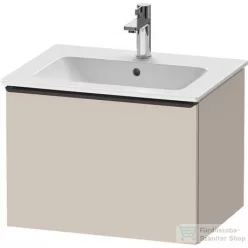   Duravit D-NEO 61x46,2 cm-es, 1 fiókos függesztett szekrény fekete fogantyúval, 233663XXX mosdóhoz, matt taupe DE42610BD910000