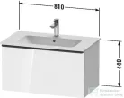 Duravit D-NEO 810x462 mm-es 1 fiókos alsószekrény 233683,234583,vagy 234683 mosdóhoz,Linen Decor DE426207575