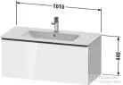 Duravit D-NEO 1010x462 mm-es 1 fiókos alsószekrény 233610 mosdóhoz,White High Gloss Decor DE426302222