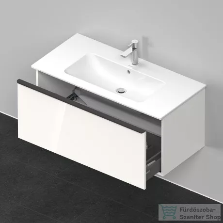 Duravit D-NEO 1010x462 mm-es 1 fiókos alsószekrény 233610 mosdóhoz,White High Gloss Decor DE426302222
