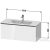 Duravit D-NEO 1010x462 mm-es 1 fiókos alsószekrény 233610 mosdóhoz,Basalt Matt Decor DE426304343
