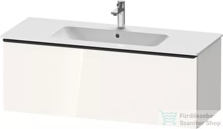 Duravit D-NEO 1210x462 mm-es 1 fiókos alsószekrény 233612,vagy 236112 mosdóhoz,White High Gloss Decor DE426402222