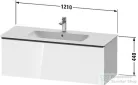Duravit D-NEO 1210x462 mm-es 1 fiókos alsószekrény 233612,vagy 236112 mosdóhoz,White High Gloss Decor DE426402222