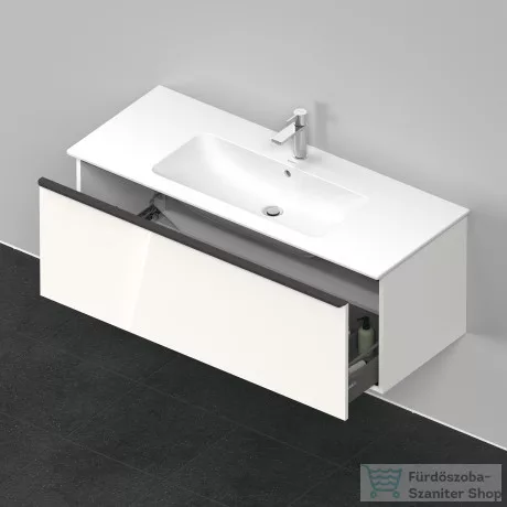 Duravit D-NEO 1210x462 mm-es 1 fiókos alsószekrény 233612,vagy 236112 mosdóhoz,White High Gloss Decor DE426402222